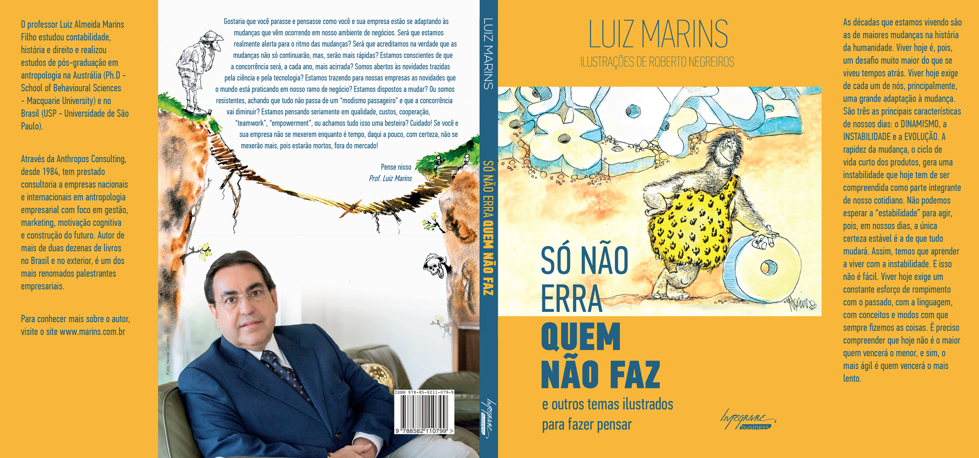 Capa do Livro Só não erra quem não faz, de Luiz Martins para editora Integrare.