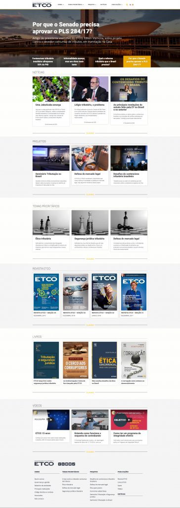 Site responsivo para ETCO - - Instituto Brasileiro de Ética Concorrencial. Qpix Creative Minds